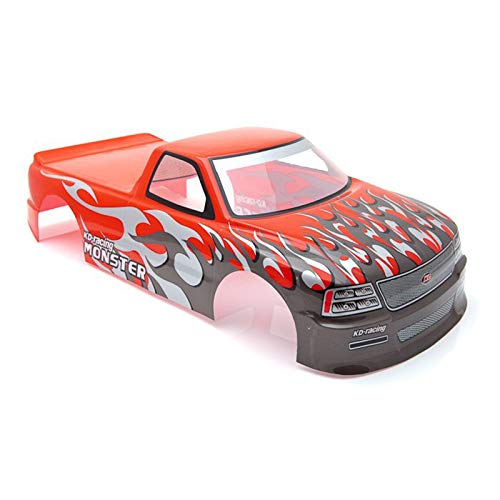 tellaLuna Venom T-10 - Coche teledirigido de 1/10 teledirigido (PVC, carrocería 1/10, ancho 205 mm, distancia entre ejes 255 mm), color rojo