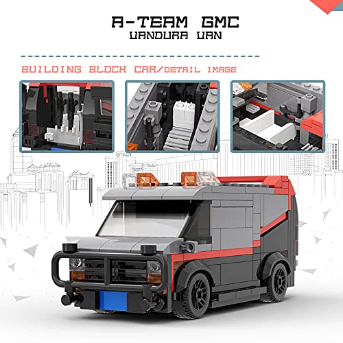 TENHORSES A-Team GMC Vandura Van – Modelo Car 1983 Scale, juego de construcción para adultos, idea de regalo, compatible con Lego (242 piezas)