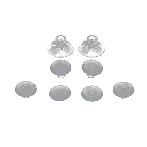 Tenlacum 8 en 1 pulgar Grip Joystick Cap 4 estilos todos 8 unidades FPS Professional Sets Pack para Sony PS4 / PS4 Slim Controller Transparente