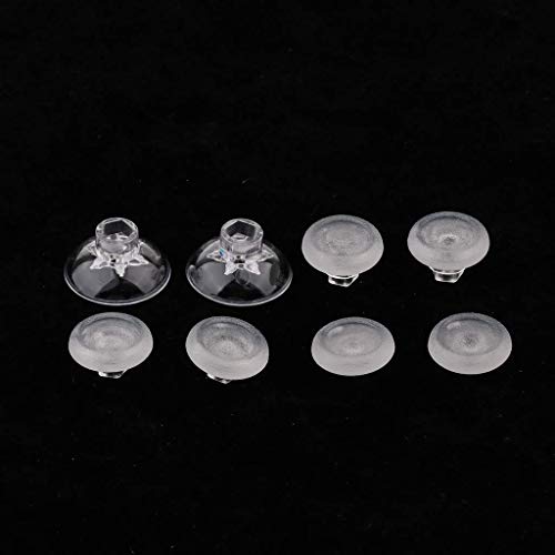 Tenlacum 8 en 1 pulgar Grip Joystick Cap 4 estilos todos 8 unidades FPS Professional Sets Pack para Sony PS4 / PS4 Slim Controller Transparente