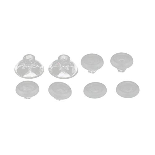 Tenlacum 8 en 1 pulgar Grip Joystick Cap 4 estilos todos 8 unidades FPS Professional Sets Pack para Sony PS4 / PS4 Slim Controller Transparente