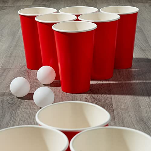 THE TWIDDLERS Juego de 50 Piezas Beer Pong para Fiesta - 25 Vasos y 25 Bolas