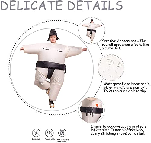 THEE Disfraces Inflable Luchador de Sumo Traje Hinchable para Halloween