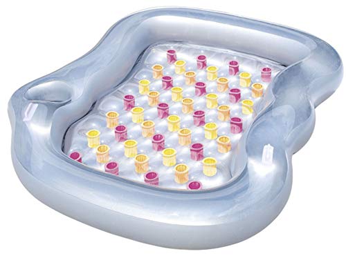 Thole Anillo de Natacion Anillo Inflable de la natación de la Cama del sillón reclinable de la Fila Flotante Inflable del Agua del Adulto del Verano 216x178cm