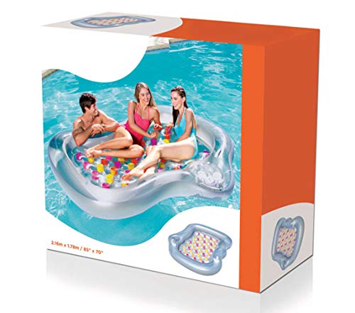 Thole Anillo de Natacion Anillo Inflable de la natación de la Cama del sillón reclinable de la Fila Flotante Inflable del Agua del Adulto del Verano 216x178cm