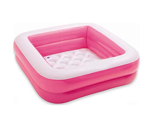 Thole Piscinas para NiñOs Inflables Plegable Familia Hinchables Juegos Juguetes Jardin PequeñOs Profundidad Rectangulares 33.5,Pink