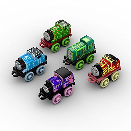 Thomas & Friends DRL94 Minis Glow in The Dark - Juego de 5 Trenes, Multicolor