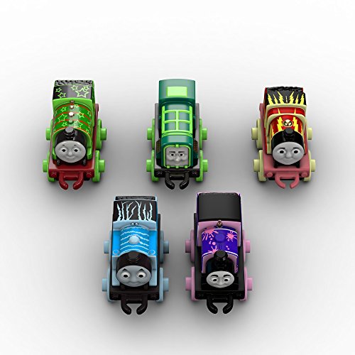 Thomas & Friends DRL94 Minis Glow in The Dark - Juego de 5 Trenes, Multicolor