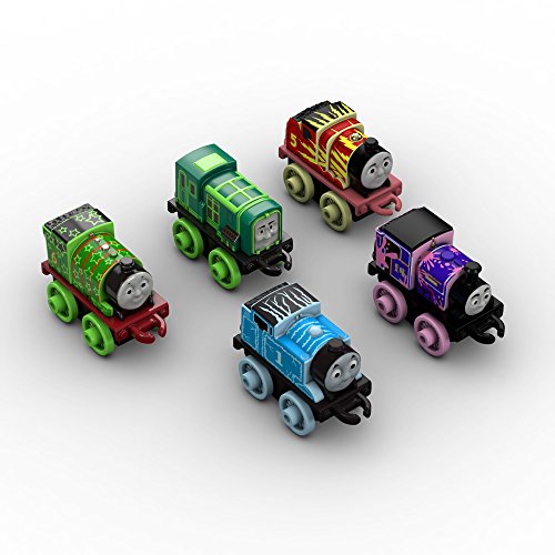 Thomas & Friends DRL94 Minis Glow in The Dark - Juego de 5 Trenes, Multicolor