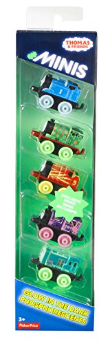 Thomas & Friends DRL94 Minis Glow in The Dark - Juego de 5 Trenes, Multicolor