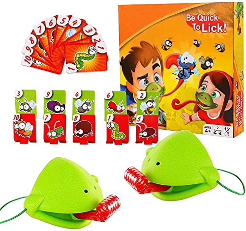 Tic TAC Tongue Game - Divertido Juego Familiar De Escritorio, Juguetes Interactivos, Juego De Mesa Lizard Tongue Eating Pest, Juguete Educativo De Regalo para Niños (Juego)