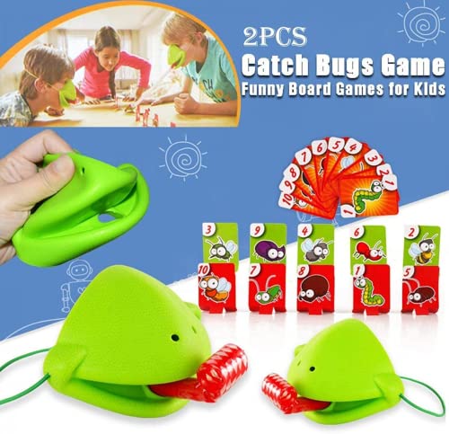 Tic TAC Tongue Game - Divertido Juego Familiar De Escritorio, Juguetes Interactivos, Juego De Mesa Lizard Tongue Eating Pest, Juguete Educativo De Regalo para Niños (Juego)