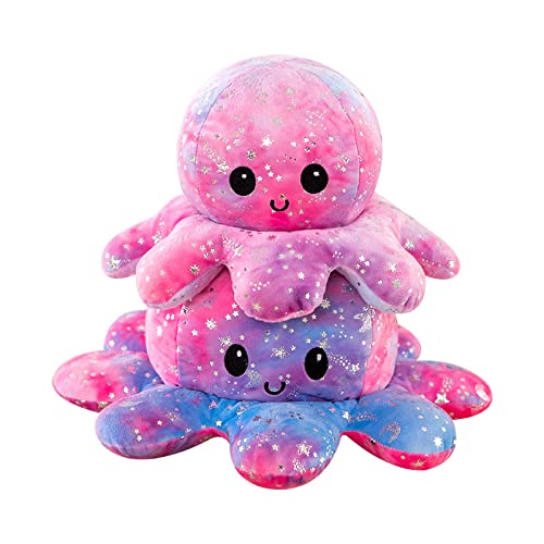 Tie-Dye Flip Pulpo Muñeco De Peluche 30 Cm 40 Cm Emoticon Pulpo Color Muñeco De Peluche Decoración De La Habitación De Los Niños Juguetes para Niños Regalo De Cumpleaños Almohada