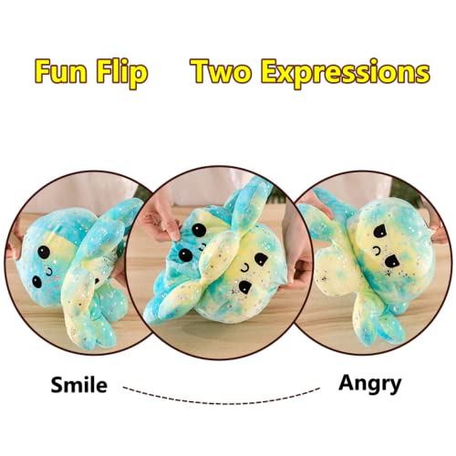 Tie-Dye Flip Pulpo Muñeco De Peluche 30 Cm 40 Cm Emoticon Pulpo Color Muñeco De Peluche Decoración De La Habitación De Los Niños Juguetes para Niños Regalo De Cumpleaños Almohada