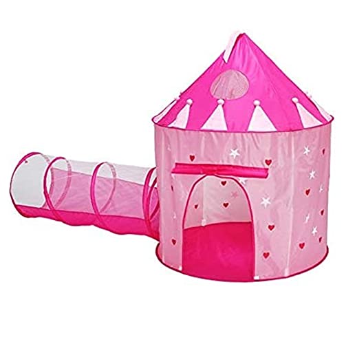 Tienda campaña Infantil Crawling Tunnel Game Tunnel,Casitas Infantiles Tela Children's Play Tent Girl, campaña Nursery Tunnel Playhouse con mosquitero para Dentro y al Aire Libre Rosa