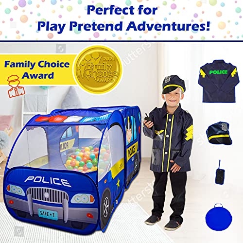 Tienda de campaña para coches de policía pop Up Pretend Play (tienda de campaña con traje)