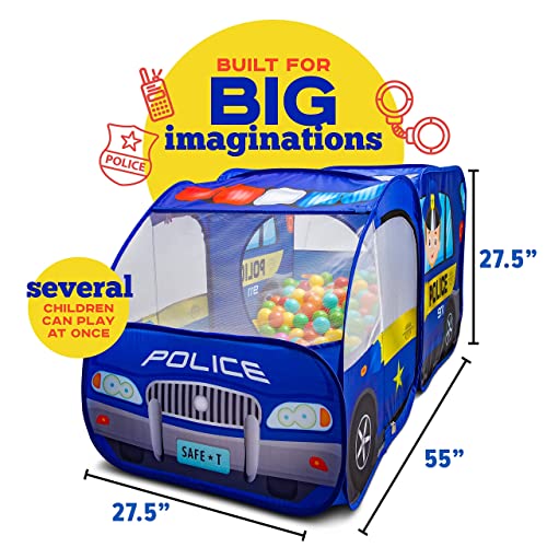 Tienda de campaña para coches de policía pop Up Pretend Play (tienda de campaña con traje)