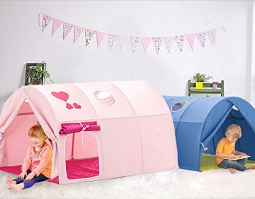 Tiendas de Niños Tienda De Cama para Niños, Tienda De Juegos para Niños Y Niñas Fácil De Instalar, Espacio Privado para Niños, Soporte De Fibra Y Tela Oxford, 100x140x70cm (Color : Pink)