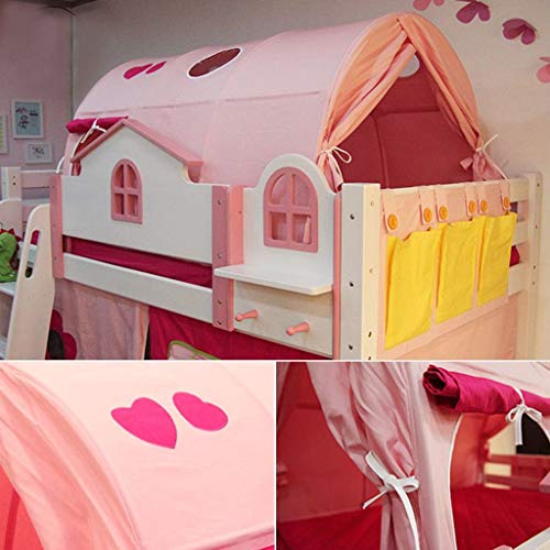 Tiendas de Niños Tienda De Cama para Niños, Tienda De Juegos para Niños Y Niñas Fácil De Instalar, Espacio Privado para Niños, Soporte De Fibra Y Tela Oxford, 100x140x70cm (Color : Pink)