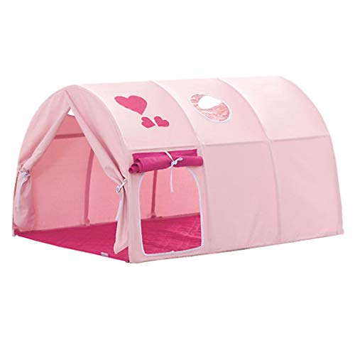 Tiendas de Niños Tienda De Cama para Niños, Tienda De Juegos para Niños Y Niñas Fácil De Instalar, Espacio Privado para Niños, Soporte De Fibra Y Tela Oxford, 100x140x70cm (Color : Pink)