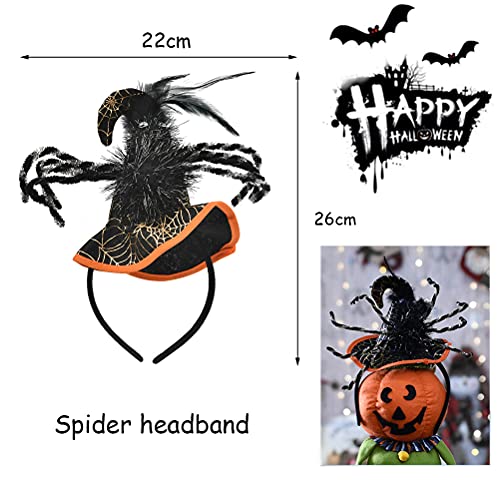 TIMESETL Diadema para Halloween, calabaza, murciélago, araña, alas, tocado para cosplay, para Halloween, fiestas, cosplay, carnaval, fiestas para mujeres y niñas