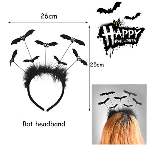 TIMESETL Diadema para Halloween, calabaza, murciélago, araña, alas, tocado para cosplay, para Halloween, fiestas, cosplay, carnaval, fiestas para mujeres y niñas