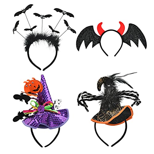 TIMESETL Diadema para Halloween, calabaza, murciélago, araña, alas, tocado para cosplay, para Halloween, fiestas, cosplay, carnaval, fiestas para mujeres y niñas