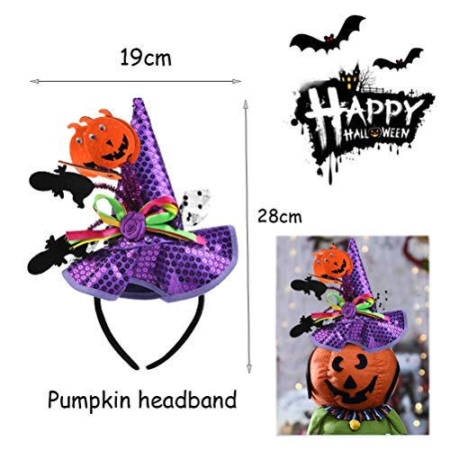 TIMESETL Diadema para Halloween, calabaza, murciélago, araña, alas, tocado para cosplay, para Halloween, fiestas, cosplay, carnaval, fiestas para mujeres y niñas