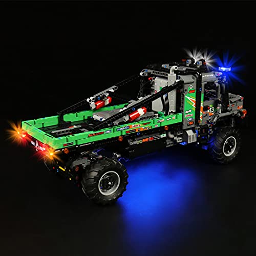 TIOL Juego de luces LED para camión Lego Technic 4x4 Mercedes-Benz Zetros Offroad, exclusivo juego de luces LED compatible con modelo Lego 42129, sin set Lego