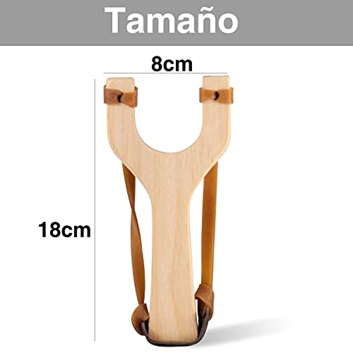 Tirachinas Madera, Catapulta de Madera Aire Libre, Tirachinas de Camping Duradero, Lanzador de Madera Hechas a Mano de Alta Velocidad para Juegos De Catapulta