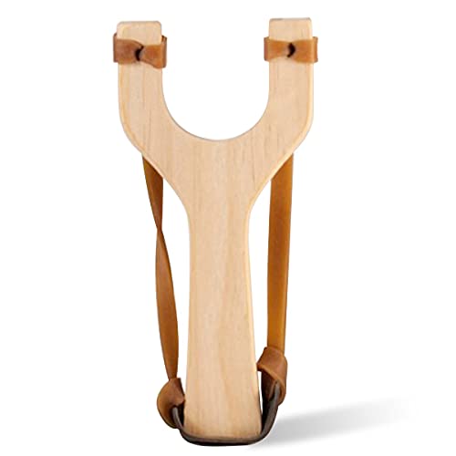 Tirachinas Madera, Catapulta de Madera Aire Libre, Tirachinas de Camping Duradero, Lanzador de Madera Hechas a Mano de Alta Velocidad para Juegos De Catapulta