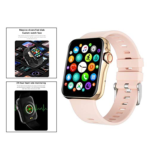 TISHITA D06 Moda Deportes Mujeres Hombres Reloj Inteligente Impermeable Llamada Bluetooth - Rosa