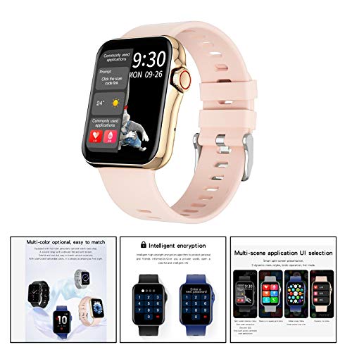 TISHITA D06 Moda Deportes Mujeres Hombres Reloj Inteligente Impermeable Llamada Bluetooth - Rosa