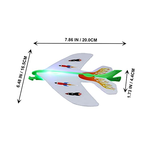 Toddmomy 10Pcs Brillan en La Oscuridad Elástica de Juego Juguete Avión Tirachinas con El Bolso Primeros Luz Rellenos de Golosinas Juguete Educativo para Los Niños de Los Niños