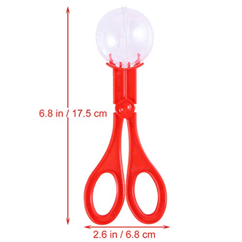 Toddmomy 6 Unidades de Plástico Rojo Pinza de Captura de Insectos Tijeras Juguetes Atrapadores de Insectos de Patio Trasero Explorador Herramienta de Desarrollo de Habilidades Abrazadera