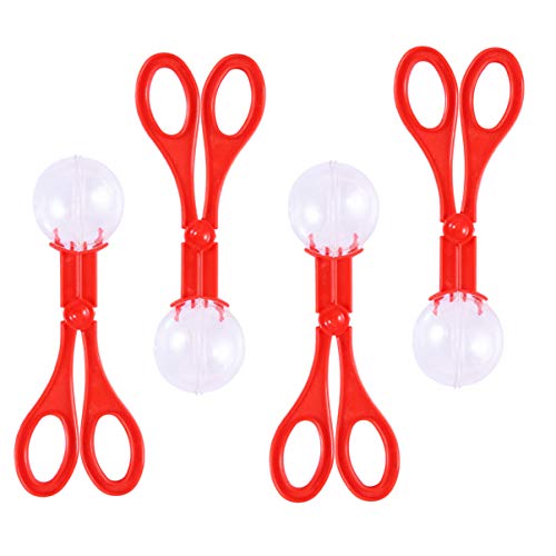 Toddmomy 6 Unidades de Plástico Rojo Pinza de Captura de Insectos Tijeras Juguetes Atrapadores de Insectos de Patio Trasero Explorador Herramienta de Desarrollo de Habilidades Abrazadera