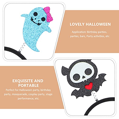 Toddmomy 9 Piezas de Diademas de Halloween Divertidos Ghost Calabaza Murciélago Bruja Aros para El Pelo Diadema Accesorios para El Cabello Tocado Suministros para Fiestas de Halloween