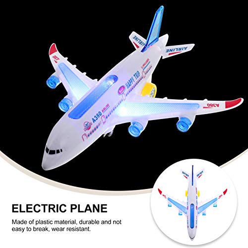 Toddmomy Avión Eléctrico Niños Juguete de Acción Modelo Parpadeante Luces 3D Y Avión Realista Jet Juguete Educativo sin Batería