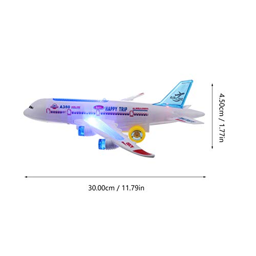 Toddmomy Avión Eléctrico Niños Juguete de Acción Modelo Parpadeante Luces 3D Y Avión Realista Jet Juguete Educativo sin Batería