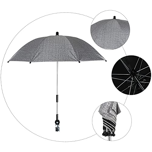 Toddmomy Cochecito de Bebé Sombrilla Parasol Cubierta de Dosel de Lluvia para Cochecito de Bebé Silla de Ruedas Silla de Paseo Protección