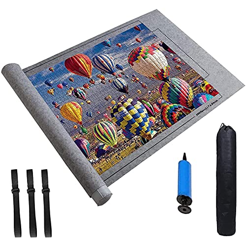 Tollk Lesse Tapete Puzzle 3000 Piezas, Puzzle Mat Rollo de Rompecabezas Práctico Alfombrilla de Fieltro para Rompecabezas de hasta 3000 Piezas, Accesorio para Rompecabezas