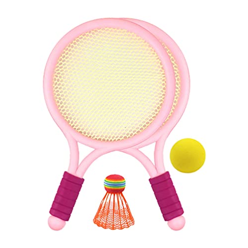 Tomaibaby Juego de Raquetas de Tenis para Niños 15. Raqueta de 3 Pulgadas con 1 Pelota de Tenis 1 Bádminton Shuttlecocks Entrenamiento Juego de Tenis Raqueta de Tenis Set para Niños Aire