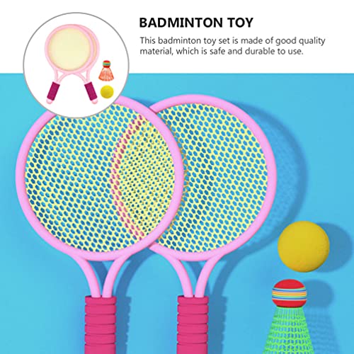 Tomaibaby Juego de Raquetas de Tenis para Niños 15. Raqueta de 3 Pulgadas con 1 Pelota de Tenis 1 Bádminton Shuttlecocks Entrenamiento Juego de Tenis Raqueta de Tenis Set para Niños Aire