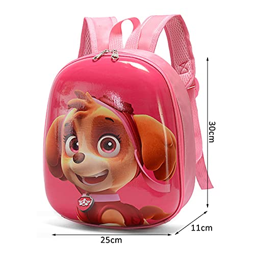 Tomicy Paw Dog Patrol Mochilas Infantiles Guarderia Mochilas Patrulla Canina Skye Bolsas Escolares De Dibujos Animados para Niñas De 3 A 6 Años Rosado