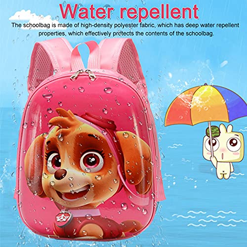 Tomicy Paw Dog Patrol Mochilas Infantiles Guarderia Mochilas Patrulla Canina Skye Bolsas Escolares De Dibujos Animados para Niñas De 3 A 6 Años Rosado