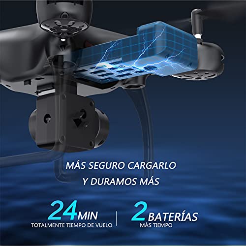 Tomzon D28 1080P Drone con Cámara HD para Principiante, Dron Vuelo de 24 Minutos, G-Sensor Trayectoria de Vuelo 3D Flips Modo sin Cabeza Estabilización de Altitud Mini Drone para Niños y Adultos