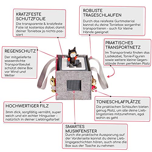Toniebox - Juego de funda Toniebox para principiantes, incluye protector de pantalla y protector de lluvia