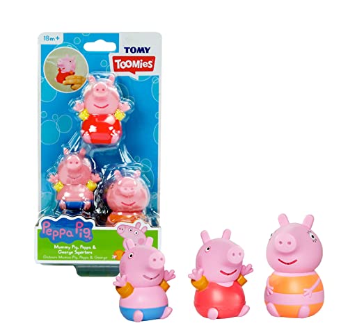 Toomies de Bizak, Familia Peppa Pig Salpicar en el Baño, Juguete de Baño, Rociadores de Agua, Incluye a Toda la Familia Peppa Pig