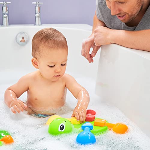 Toomies de Bizak, Tortuga Multiactividades Baño, Juguete de Baño, Tortuguitas Echan Chorro de Agua, Incluye 1 Mamá Tortuga y 4 Tortugas Bebé