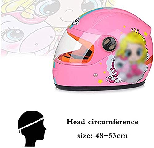 TOPLOOS Casco De Motocross para Niños, Casco De Motocicleta para Niños, Niños Y Niñas, Estilo De Dibujos Animados Medio Casco, Deportes Al Aire Libre, Señal De Sol para Niños De 3-8 Años,D